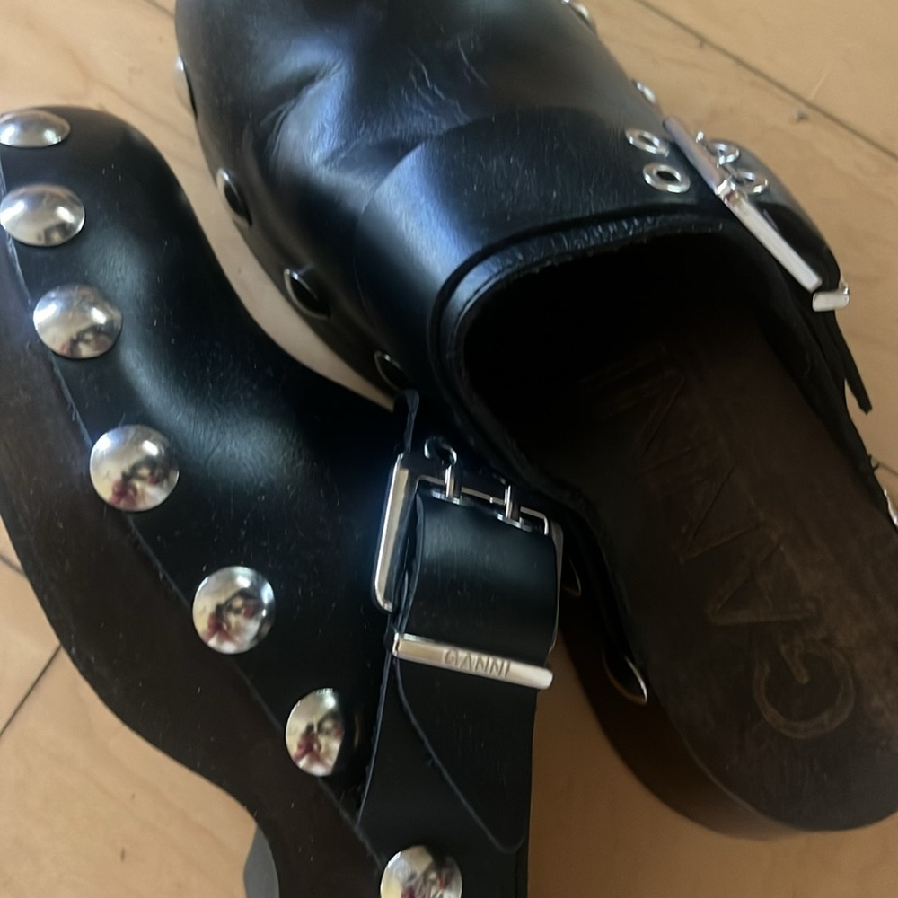 Ganni embellished leather clogs new 39 - Picture 14 of 14